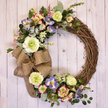 (image for) Decorative Spring Floral Wreath WR5033