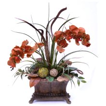 (image for) Rust Phalenopsis Faux Orchid Design AR374