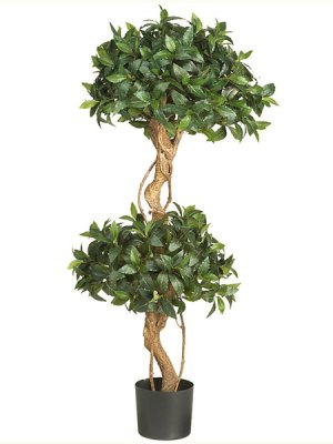 (image for) 4' Sweet Bay Double Ball Topiary Silk Tree # NN5233