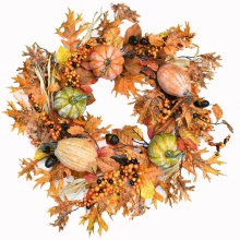 (image for) Frosted Harvest Pumpkin Wreath WR4974 Out of Stock