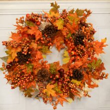 Fall Leaf and Berry Wreath WR4889 - Out of Stock