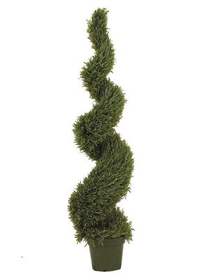 (image for) 5' Rosemary Spiral Topiary Artificial Tree (In-door/Out-door)
