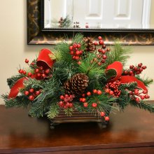 Berry and Pine Christmas Centerpiece CR1587