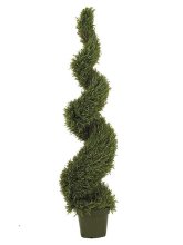 5' Rosemary Spiral Topiary Artificial Tree (In-door/Out-door)
