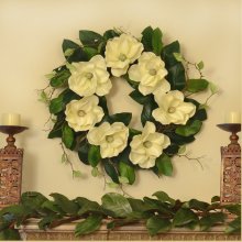 Large Cream Magnolia Wreath WR4802 Out of Stock