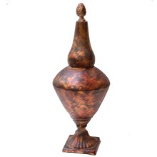 (image for) Metal Finial Decorative Home Accent in Copper Finish V-019