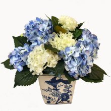 (image for) Blue And White And Green Hydrangea Floral Design AR455