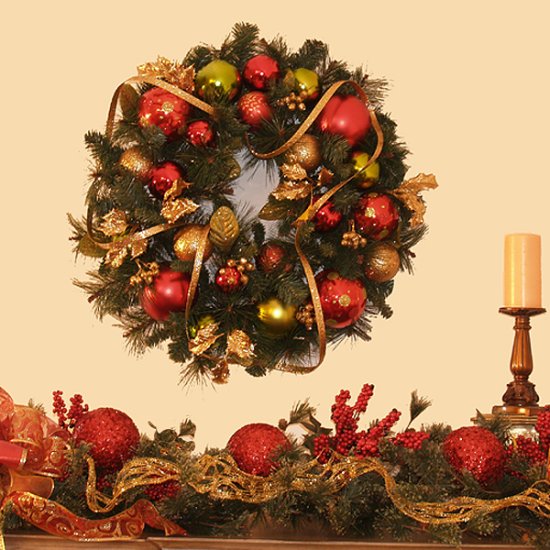 (image for) Christmas Ornament Holiday Wreath CR1018 TEXT_CLOSE_WINDOW
