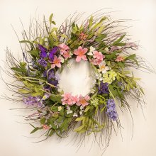 (image for) Pink and lavender Wispy Wreath Out of Stock