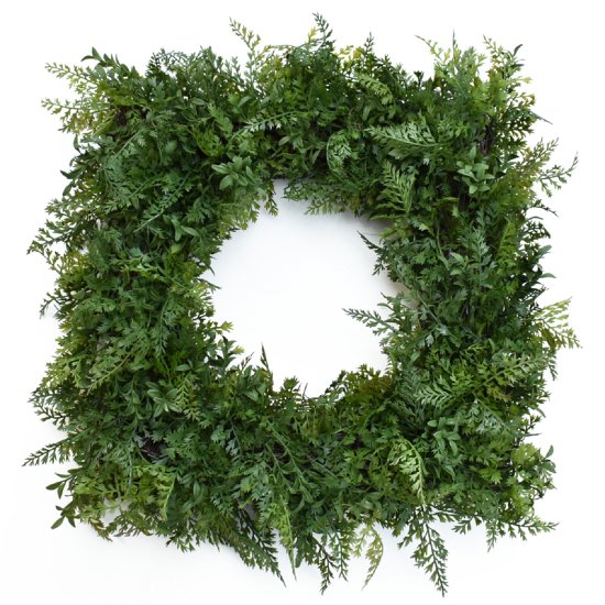 (image for) Square Mixed Fern & Tea Leaf Wreath WR5019 TEXT_CLOSE_WINDOW