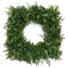 Square Mixed Fern & Tea Leaf Wreath WR5019