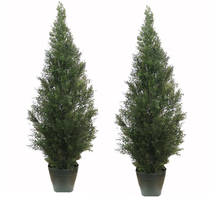(image for) Set of 2 4' Cedar Artifiical Topiaries TP2-4CYP TEXT_CLOSE_WINDOW