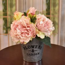 (image for) Fresh Cut Pink Peony Bouquet in Farmhouse Planter AR472