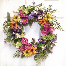 Summers Glory Silk Flower Wreath WR5017 Out of Stock
