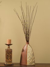 Two-tone Ceramic Leaf Vase V18-19