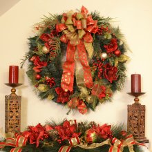 (image for) Large Christmas Wreath and Centerpiece Set