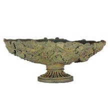 Oval Shape Pedestal Bowl with Grape Motif - Item 294944