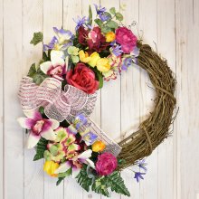 (image for) Mixed Wreath With Orchids WR5030