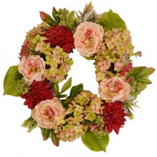 (image for) Peony Hydrangea Dahlia Wreath WR4955 Out of Stock