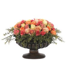 (image for) Silk Flowers | Mixed Rose Centerpiece F-10-336-591