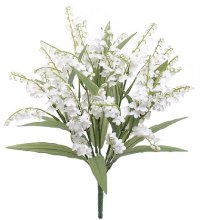 (image for) 14.5" LILY OF VALLEY BUSH- S7154 (24 piece min)