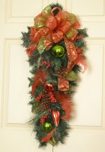(image for) Holiday Ornament Swag - Christmas Door Swag CH4774