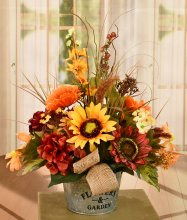 (image for) Sunflowers and Wildflower Faux Floral Centerpiece AR496