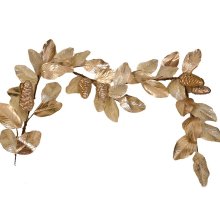 (image for) 6' Gilded Gold Magnolia Garland