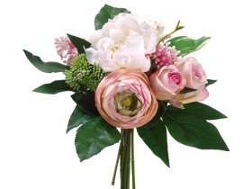 (image for) Peony/Rose/Lilac Bouquet Pink Cream FBQ043-PK/CR