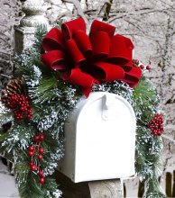 (image for) 36" Christmas Mailbox Cover with Flocked Snow CR4048