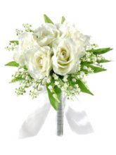 (image for) Cream Rose/Lily Bouquet FBX670-CR