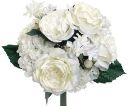 (image for) CABBAGE ROSE/HYDRANGEA BOUQUET- S7158 (6 piece min)