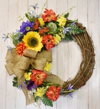 (image for) Colorful sunflower Summer Wreath WR5031