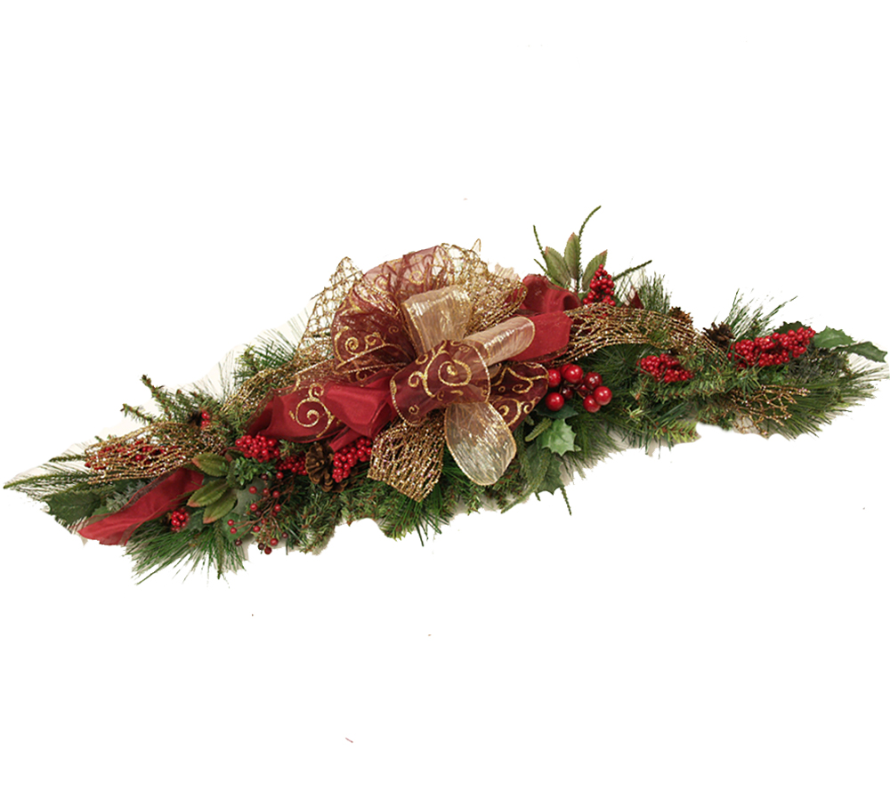 36 Burgundy Holiday Swag Christmas CenterpieceWR456 Floral Home