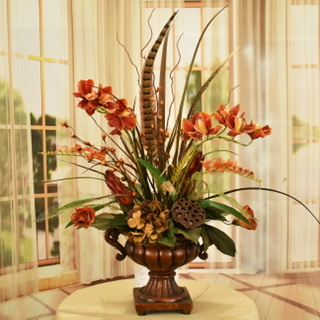 (image for) Grande Mini Rust Orchids with Botanicals floral arrangement FA01 TEXT_CLOSE_WINDOW