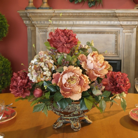 (image for) Peony and Hydrangea Silk Flower Arrangement AR109-75 TEXT_CLOSE_WINDOW