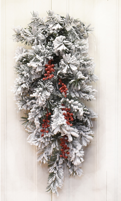 (image for) Set of 2 Flocked Swags TEXT_CLOSE_WINDOW