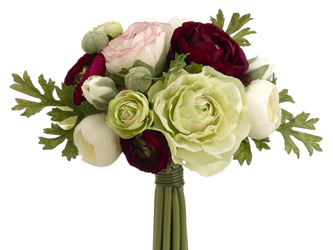 (image for) Ranunculus Bouquet Burgundy Green FBQ368-BU/GR TEXT_CLOSE_WINDOW