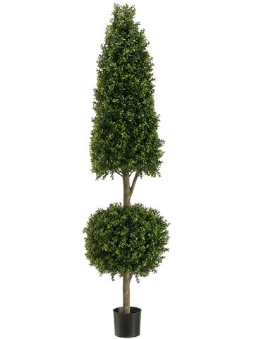 (image for) 5' Cone & Ball-Shaped Boxwood Topiary Tree #TP295 TEXT_CLOSE_WINDOW