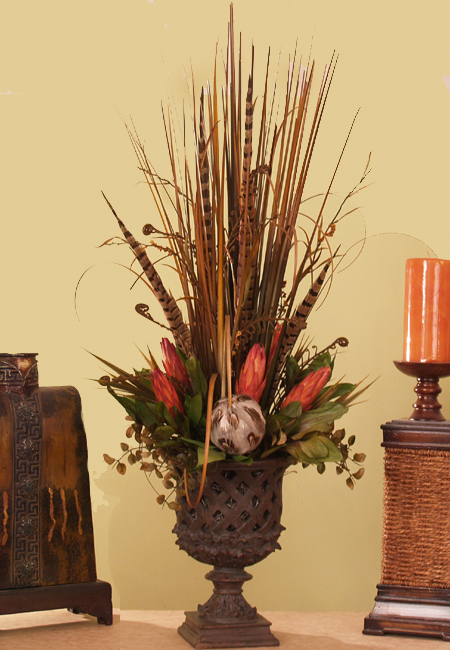 (image for) Grass and Protea Natural Botanical Floral Design NC130 TEXT_CLOSE_WINDOW