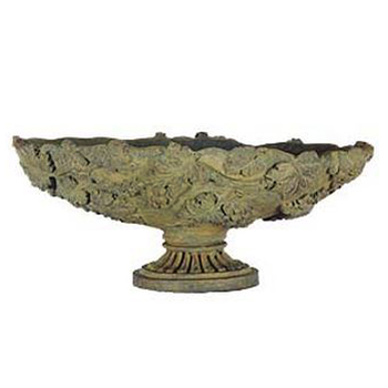 (image for) Oval Shape Pedestal Bowl with Grape Motif - Item 294944 TEXT_CLOSE_WINDOW