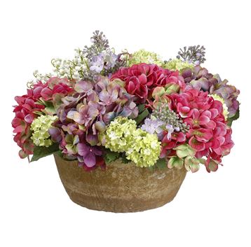 (image for) Snowball Hydrangea Silk Flower Arrangement ARWF9091